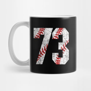 Vintage #73 Baseball Laces Baseball Mom Jersey Love Baseball Mug